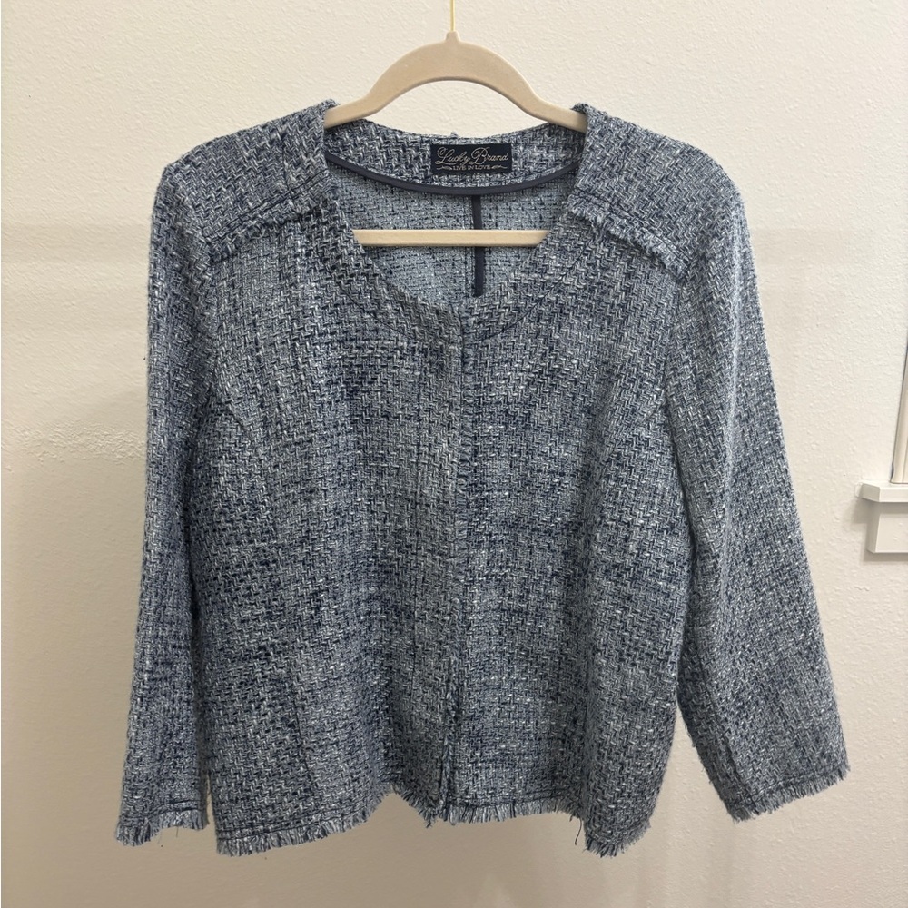 Lucky Brand Blue Tweed Jacket